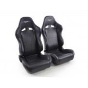Снимка на Спортни седалки комплект 2 бр. SCE-Sportive 2 еко кожа черни FK Automotive SCERSE113-114