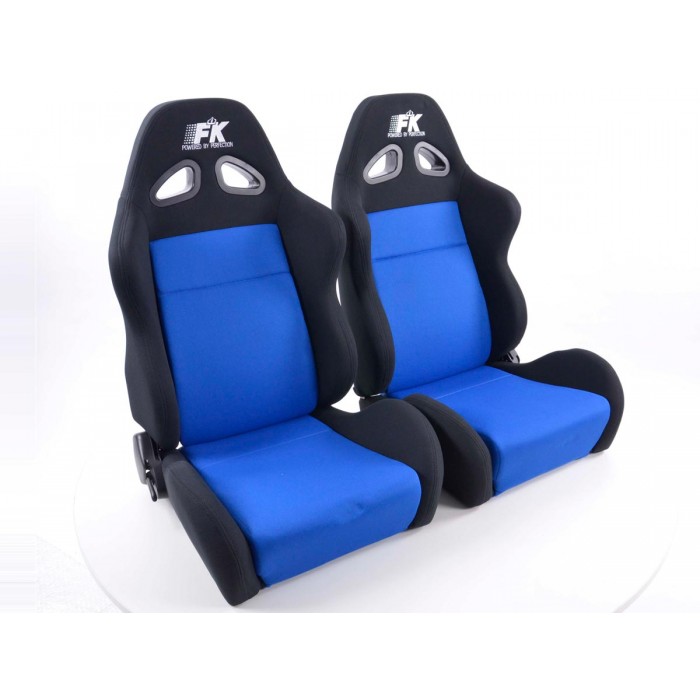 Снимка на Спортни седалки комплект 2 бр. Sport черни/сини FK Automotive FKRSE017L/017R за BMW 1 F20 118 d xDrive - 150 коня дизел
