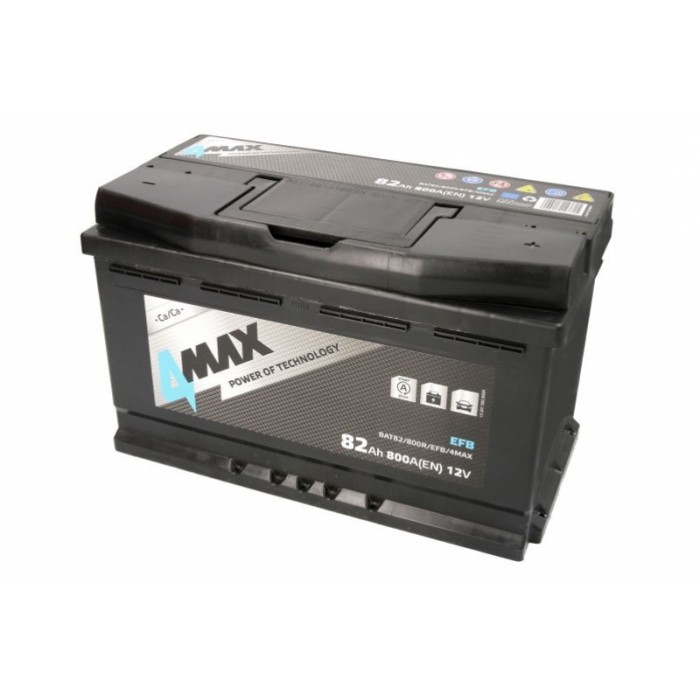 Снимка на стартов акумулатор 4MAX BAT82/800R/EFB/4MAX за BMW 6 Cabrio E64 635 d - 286 коня дизел
