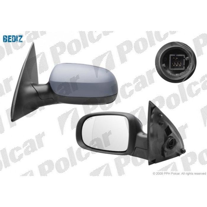 Снимка на странично огледало POLCAR 5556514M за Opel Corsa C 1.4 (F08, F68) - 90 коня бензин