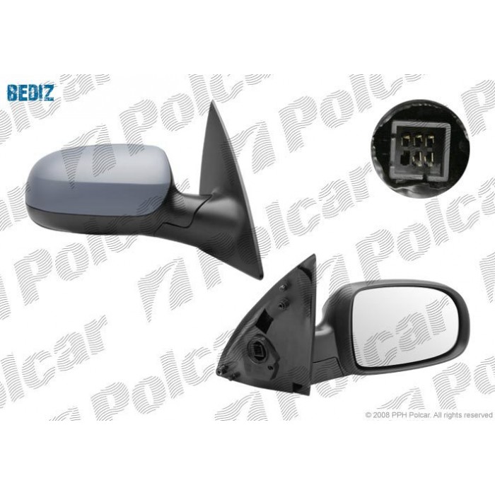 Снимка на странично огледало POLCAR 5556524M за Opel Corsa C 1.7 DI (F08, F68) - 65 коня дизел