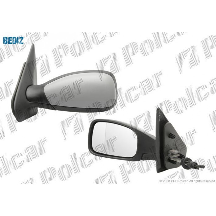 Снимка на странично огледало POLCAR 5707513M за Peugeot 306 Hatchback 1.6 - 89 коня бензин