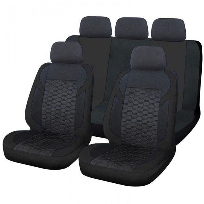 Снимка на Тапицерии за седалки на кола - модел 19120 - черно / сив цвят - комплект от 9 части AP AUD19120 за Seat Altea XL (5P5,5P8) 2.0 TDI 16V 4x4 - 140 коня дизел