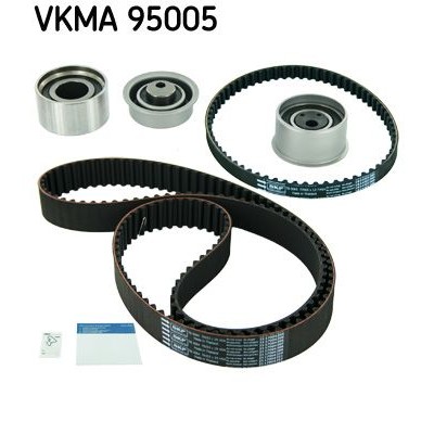 Снимка на Комплект ангренажен ремък SKF черен VKMA 95005