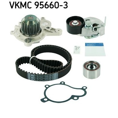 Снимка на Комплект ангренажен ремък + водна помпа SKF VKMC 95660-3