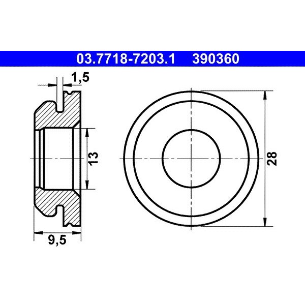 Снимка на Уплътнение, конектор за вакуум -хидроусилвател на спирачките ATE 03.7718-7203.1