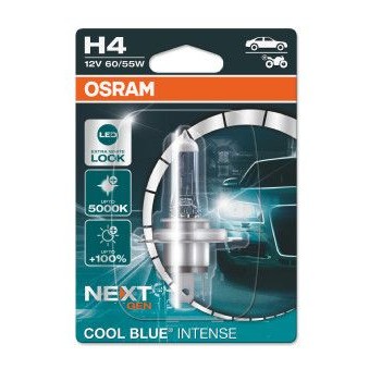 Снимка на Крушка с нагреваема жичка, фар за мъгла OSRAM COOL BLUE® INTENSE (Next Gen) H4 64193CBN-01B